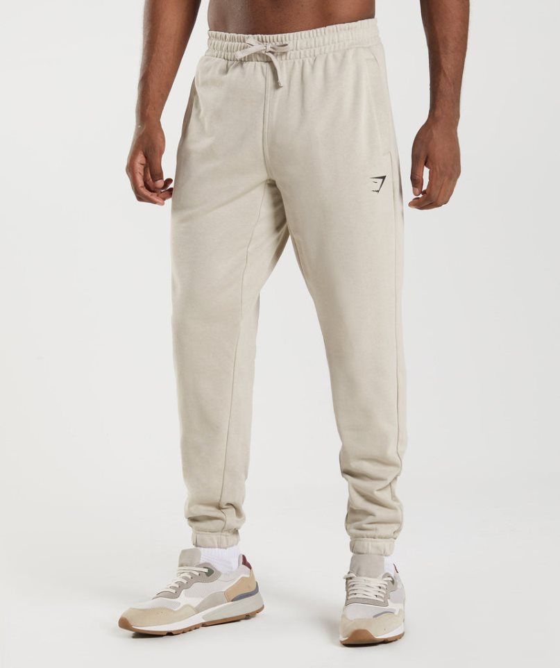 Men\'s Gymshark Essential Oversized Jogger Cream | CA DN18A7